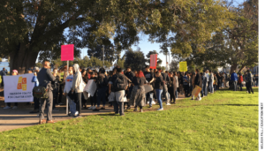 The Freedom Coalition for Charter Schools held a rally at the Westchester Recreation Center in Los Angeles.