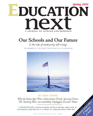 Cover of Spring 2003 issue