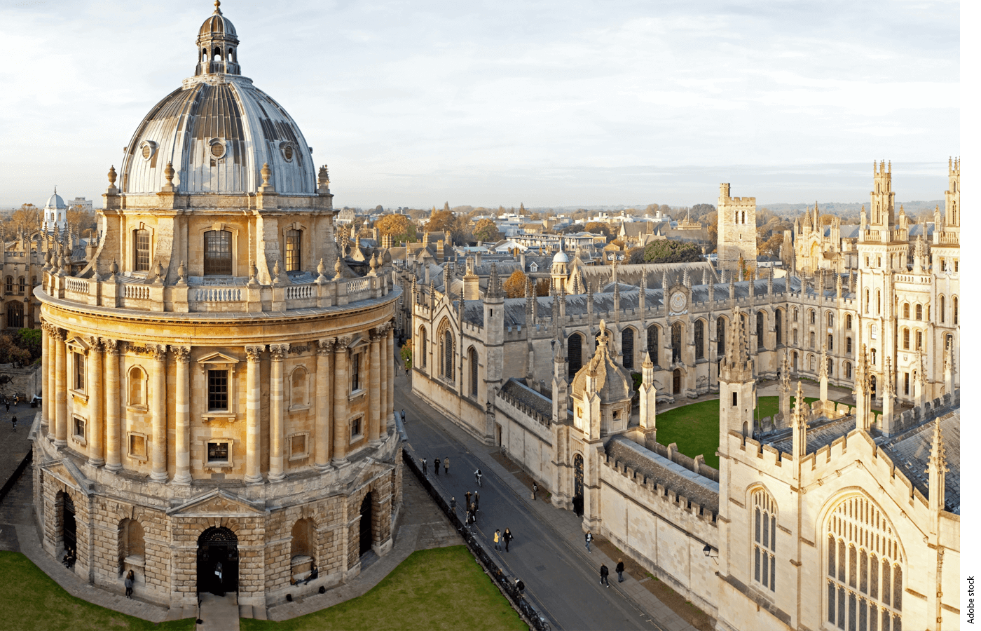 Aerial photo of the University of Oxford