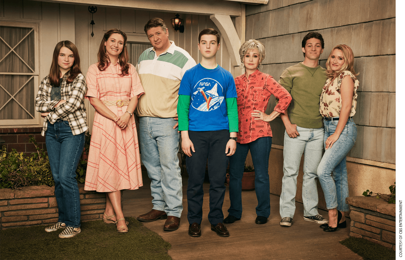 At its heart, Young Sheldon was a show about the Cooper family: Missy (Raegan Revord), Mary (Zoe Perry), George (Lance Barber), Sheldon (Iain Armitage), Meemaw (Annie Potts), Georgie (Montana Jordan), and Mandy (Emily Osment).