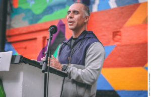 Photo of Jorge Elorza speaking at a podium