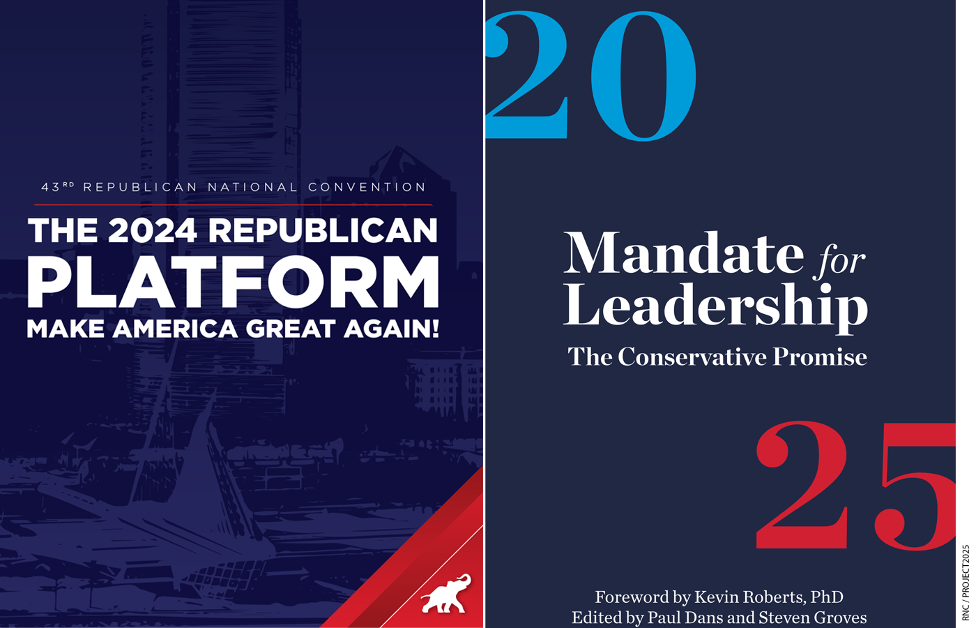 Covers of RNC platform and Project 2025