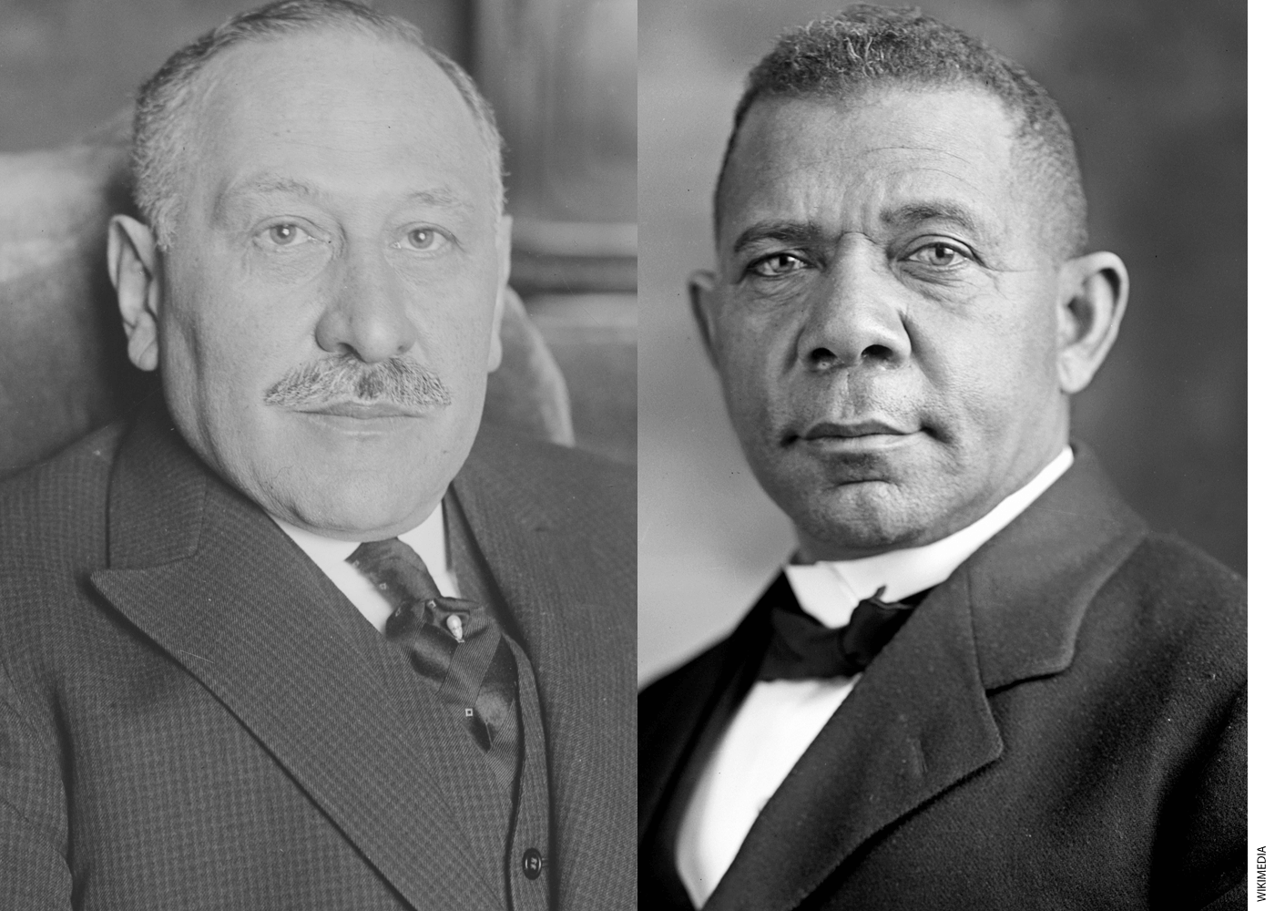 Photo of Julius Rosenwald, left, and Booker T. Washington